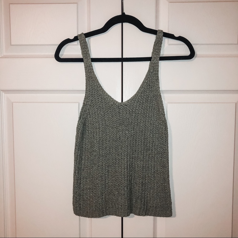 Moon & Madison | Sage Crochet Tank